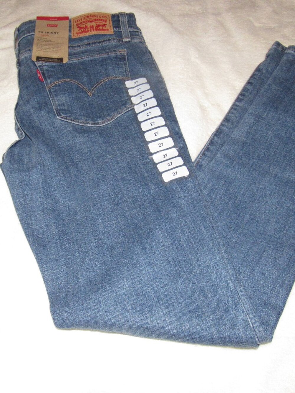 Levi's 711 Skinny Blue Jeans Size 27 NWT